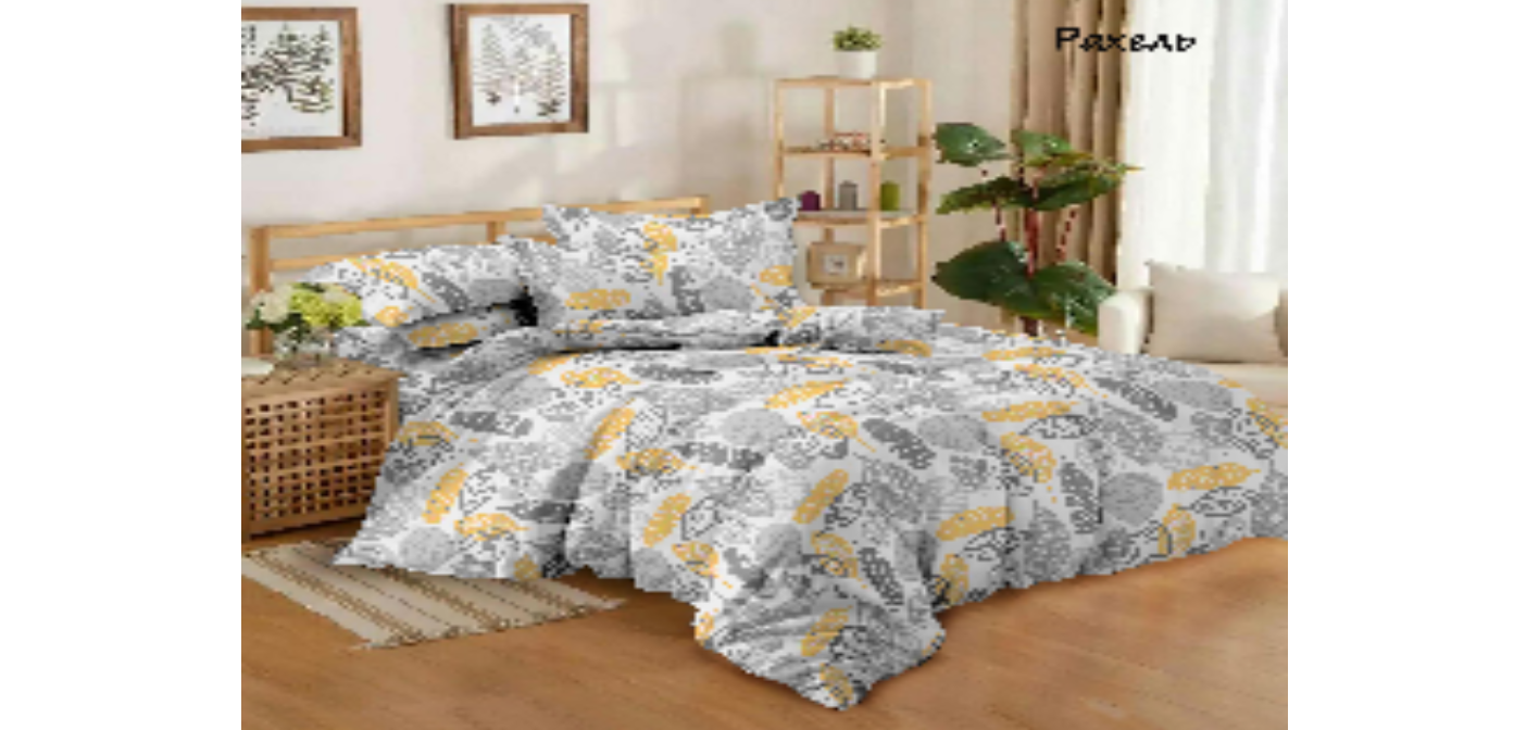КПБ Butterfly Люкс бязь евро, 2 нав 70*70, прост 180*200*35 на резинк., в ассорт
