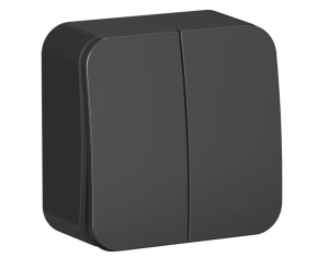 Антрацит выключатель ОУ 2-кл. BLANCA 10А IP20 250В SE BLNVA105016 (15)