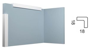 Молдинг угловой под покраску Kr101M (18*18*2000 мм) (уп.144шт)