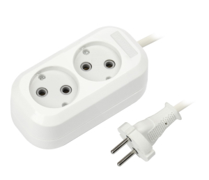 Удлинитель 2 гнезда 5 метров 10А/2,2кВт без заземления ПВС 2х1,0 Smartbuy (40)