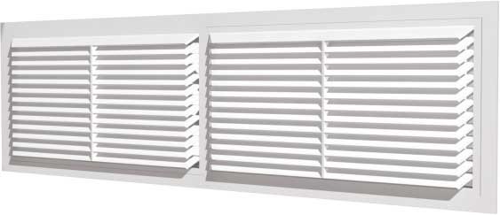 Решетка вентиляционная переточная АБС 455х133, бел.(30)