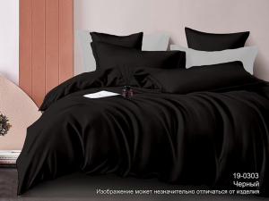 КПБ Сатин гл/кр "Luxor" диз. № 19-0303 (Черный) (Евро-стандарт)