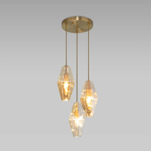 Подвесной светильник 50236/3 янтарный (~5м2)