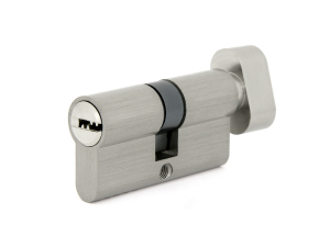 Цилиндровый механизм ZN 60 C BK SN (никель/хром) с вертушкой (10/60)