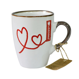 Кружка "Флирт" "Сердечки" 300мл, цв.белый