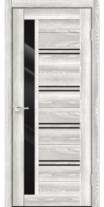 Дверь Линия Х1 Клен айс/стекло черное ПО 800