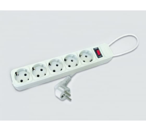 Фильтр-удлинитель сетевой SP-545 4,5м, цвет: белый, упаковка: пакет, Спутник (1)