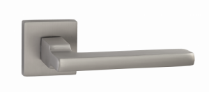 Ручка дверная Puerto 03 "Савоярди", квадр накл, никель супер мат. (20)