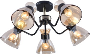Светильник потолочный AU11009/5 BK+AB E27 5*60W Черный/Ант.бронза