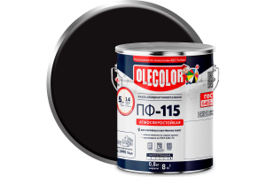 Эмаль ПФ-115 Черный 2,7кг Olecolor Глянц. (6)