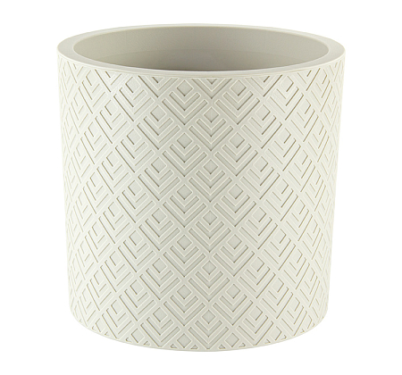 Кашпо "Этна" D280мм 9,5л со вставкой Белый ротанг (6) М3184