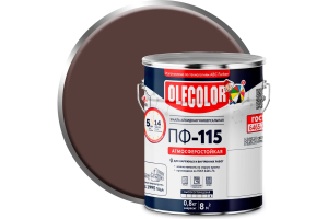 Эмаль ПФ-115 Шоколадный 5кг Olecolor Глянцевая (4)