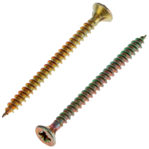 Саморез острый 4,8х95 потай, ред шаг, желт цинк (150 шт) - ведро