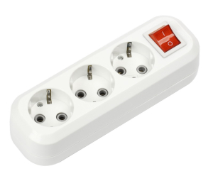 Колодка 3 гнезда 16А 3,5кВт c выключателем и заземлением Smartbuy (100)