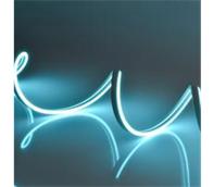 Гибкая светодиодная лента ULS-N01-2835-120LED/m-6mm-IP67-DC12V-9W/m-5M-LIGHTBLUE NEON.(_5_)