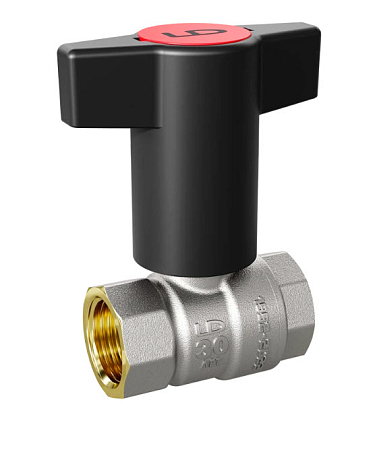 Кран шаровой LD Pride В-В ДУ-15 Т-рукоятка красный (18)