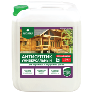 PROSEPT ECO UNIVERSAL - антисептик универсальный для наружных и внутренних работ, гот.состав, 5л (4)