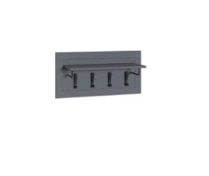 Вешалка Остин 15.12 (Серый Графит 0162 РЕ, графит ZB 856-2 ПВХ)