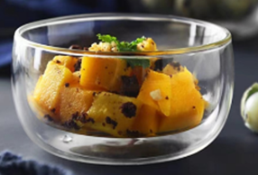 Пиала стеклянная глубокая с двойным дном 350 мл