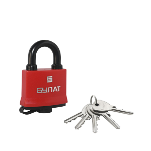 Замок навесной БУЛАТ ВС 1-П47 ПЛ всепогодный 5 кл. d=7,9мм (72,6)