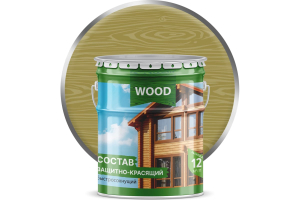 Состав защитно-красящий для древесины быстросохнущий Тик (9 л) Farbitex Profi Wood (1)