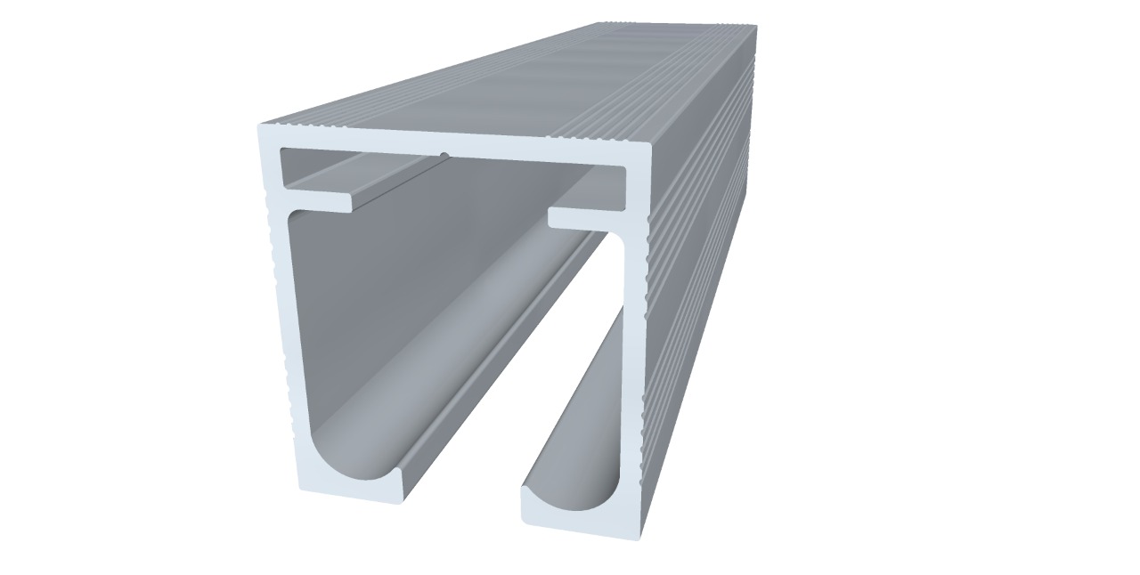 Направляющая для раздвижных дверей с доводчиками, длина 3м