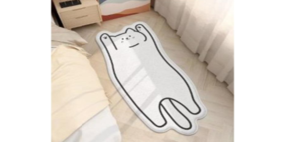 Ковер 50*80 см белый кот