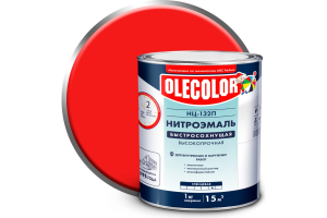 Нитроэмаль НЦ-132 Красный 17кг Olecolor Глянц. (1/30)