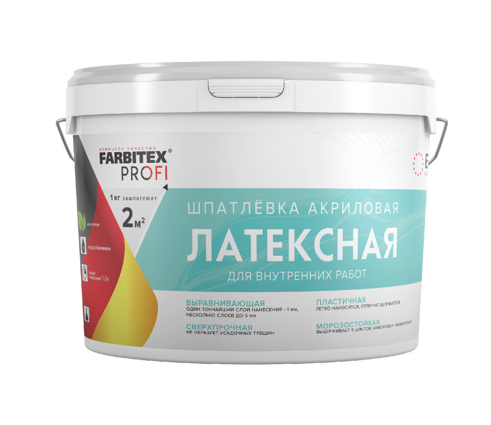 Шпатлевка акриловая латексная (8.0 кг) Farbitex Профи – купить в Улан-Удэ:  цена, характеристики, фото, доставка