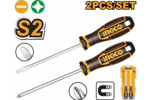 Набор отвeрток 2 шт (PH2*6*125. SL6,5*6*125) INGCO HKSDS0228 INDUSTRIAL
