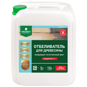 PROSEPT 50 - отбеливатель для древесины 1:1, концентрат 5л (4)