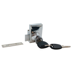 Замок для стекла двойной 409 (805), хром (20/240)