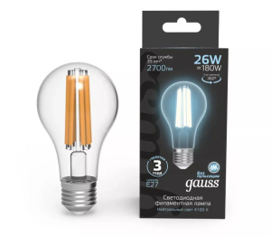 Лампа светодиодная филамент 26Вт 4100К Е27 Gauss (10)