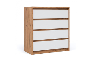 Комод 4 ящика Спальня Мишель (Дуб крафт золотой/Белый жемчуг)