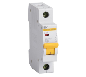 Автоматический выключатель 1P 20А С ВА47-29 4.5кА IEK