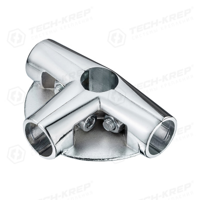 Соединитель 4-х труб с 2-мя площадками для полок Tech-Krep, хром (1 шт) (5)