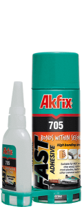 Клей двухкомпонентный Akfix 705 (В25 гр + 100мл) блистер (48)