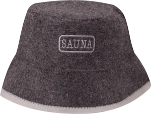 Шапка банная "Панама", войлок серая