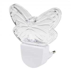 Светильник-ночник. Без выключателя. Белый. DTL-315 Бабочка(__)