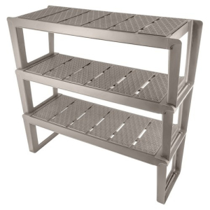 Этажерка 3-х секц. "Wenge" 720*267*700мм Cерый (4) 221307635/04