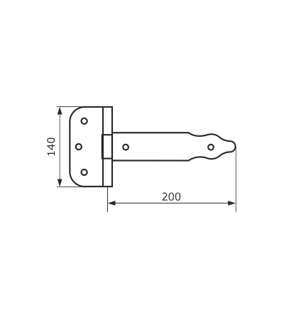 Петля-стрела Домарт ПС-200, черный