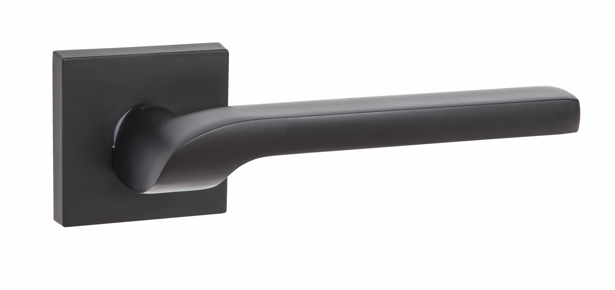 Ручка дверная Puerto 03 "Пастьера", квадр накл, черный