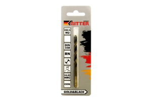Сверло по металлу Ritter EC 7,0 мм (HSS-G M2 Gold&Black) DIN 338 RN (1 шт в блис) (500/100/1)