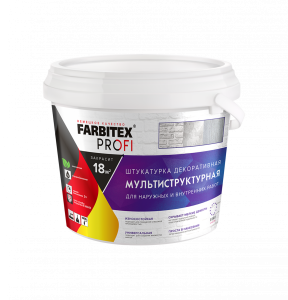 Штукатурка декор. мультиструктурная (9 л) Farbitex Профи (1)