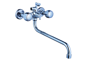 Смеситель универсальный с круглым изливом и переключателем для душа B22-336(_10/10_)