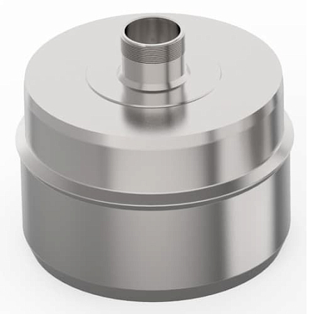 Заглушка с к/от, ф 280, AISI 439/0,5мм, В, штуцер 3/4"