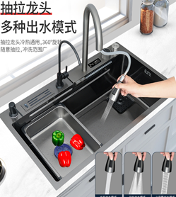 Мойка многофунк-я 680x460 нерж. графит, раздел.доска, контейнер со сливом(_1_)