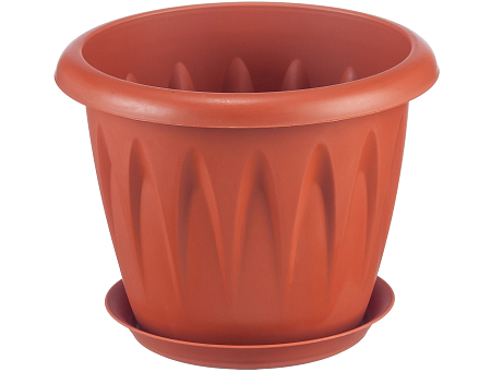 Кашпо "Алиция" D200мм 2,6л Терракотовый с/п (20) М3067