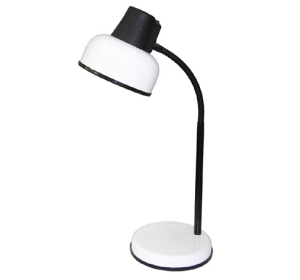 Светильник настольный на подставке, Бета Ш гибкая стойка 450 мм, Е27, 60Вт, 220Вт, белый (_20_)