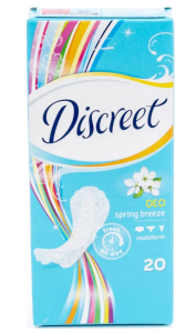 Прокладки ежедневные гигиенические DISCREET Deo Water Lily Multiform Single 20шт(__)